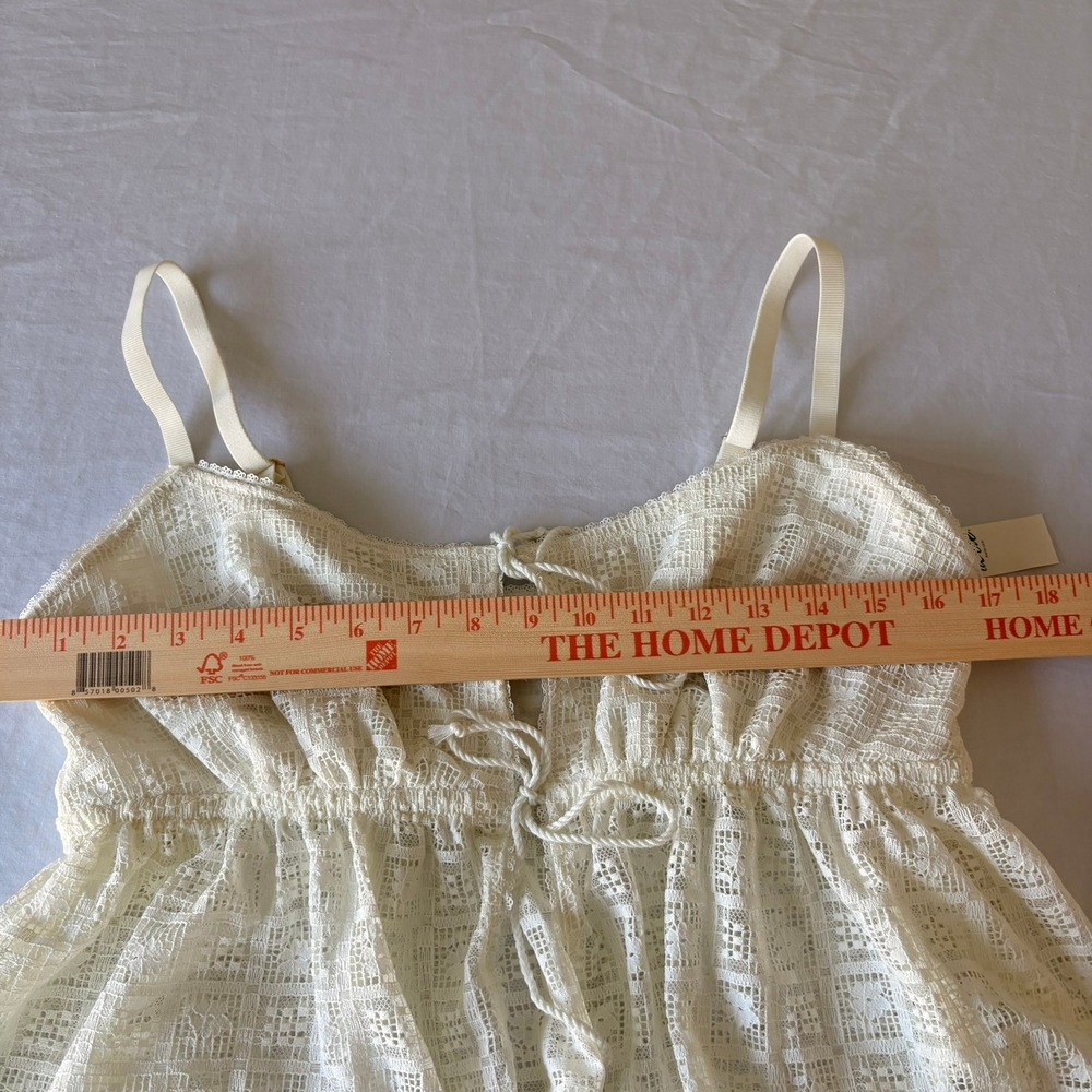 Aerie Show Off Romantic Lace Camisole Top Cream White XL NWT 069-2692-4161 - Picture 6 of 15